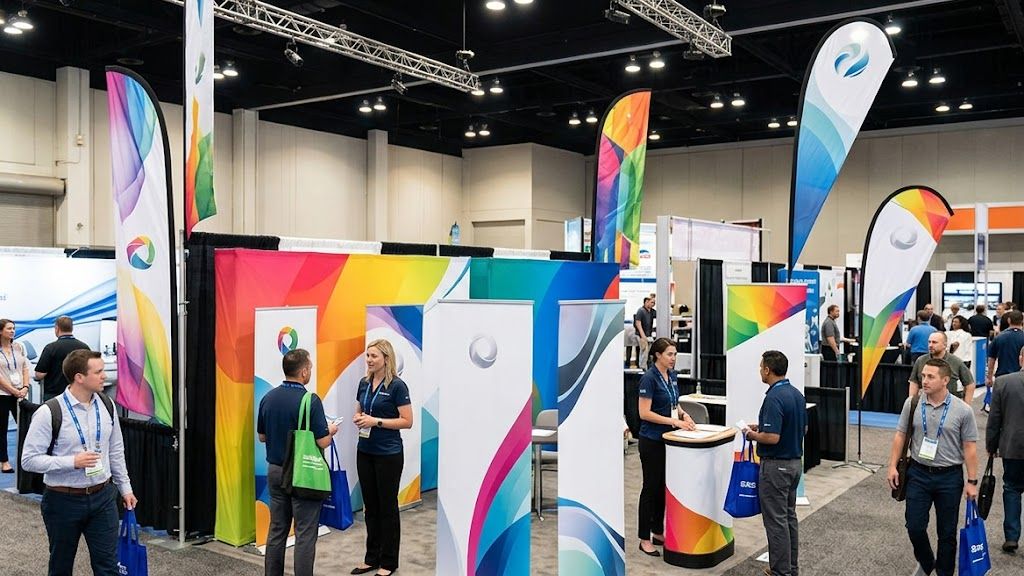 How Can Custom Printed Banners & Flags Maximize Trade Show Booth Visibility