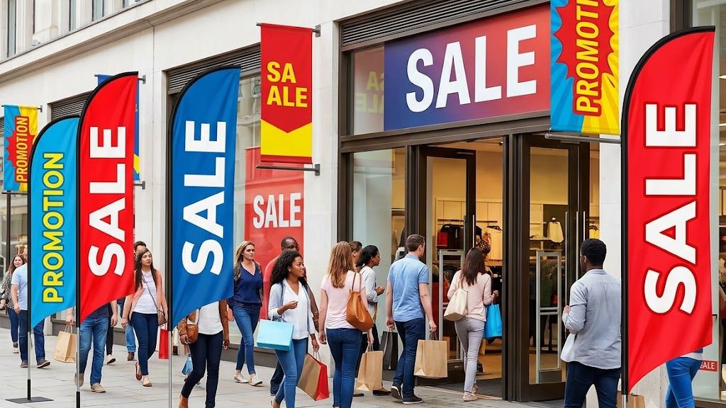 How Do Custom Printed Banners & Flags Drive Retail Foot Traffic During Sales Promotions
